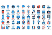 Technology 5G Flat Style Icon, an Icon by sripfoto (Thumbnail 2 of 2)