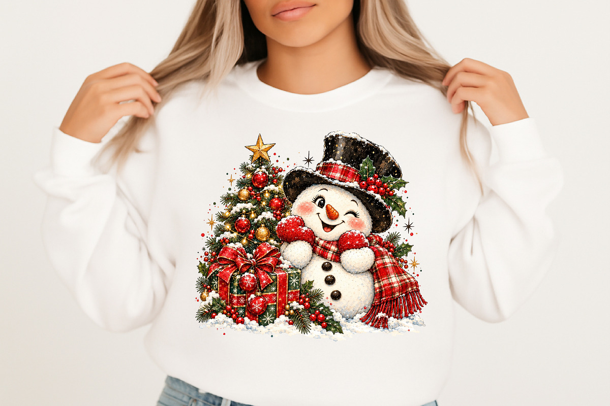 Christmas Snowman PNG, a Seasonal Illustration by Craft Nest (Photo 2 of 6)