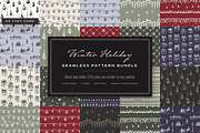 Winter Holiday Seamless Patterns, a Pattern Graphic by The October Creative (Thumbnail 1 of 12)