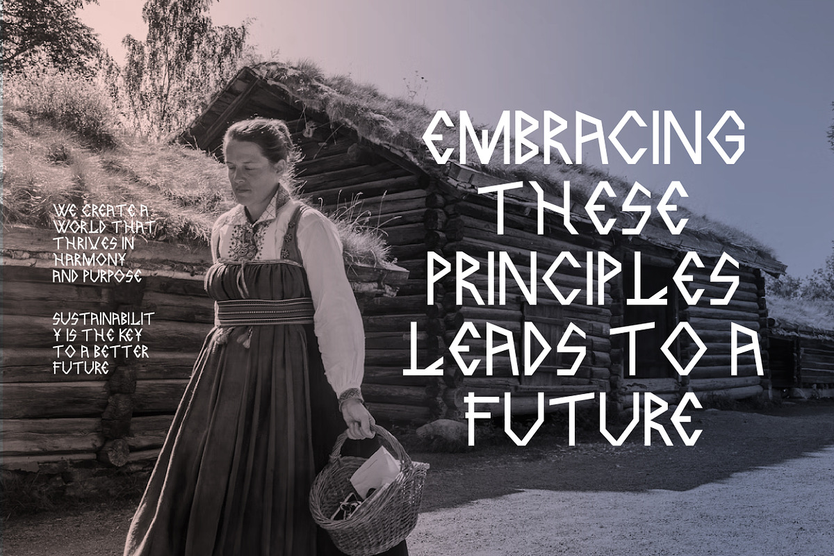 Graurinko Nordic Display Font, a Sans Serif Font by Vadovastd (Photo 7 of 7)