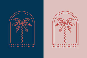 Palm Beach Tree Boho Style Logo, a Branding & Logo Template by Signatoro
