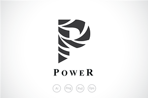 Power Swirl Ribbon Logo Template