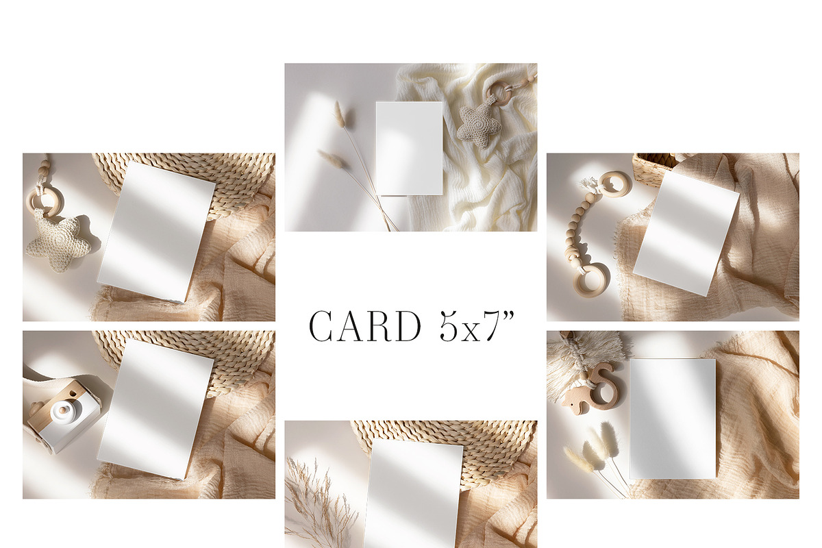 Nursery Card Mockup BundleOnlineEdit, a Product Mockup by PawMockups (Photo 4 of 12)