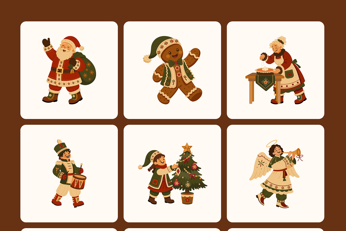 50 Holiday Characters Illustrations, a Seasonal Illustration by Prosymbols (Photo 9 of 11)