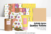 Ice Cream Donut Tileable Pattern, a Pattern Graphic by NDesigns (Thumbnail 1 of 4)