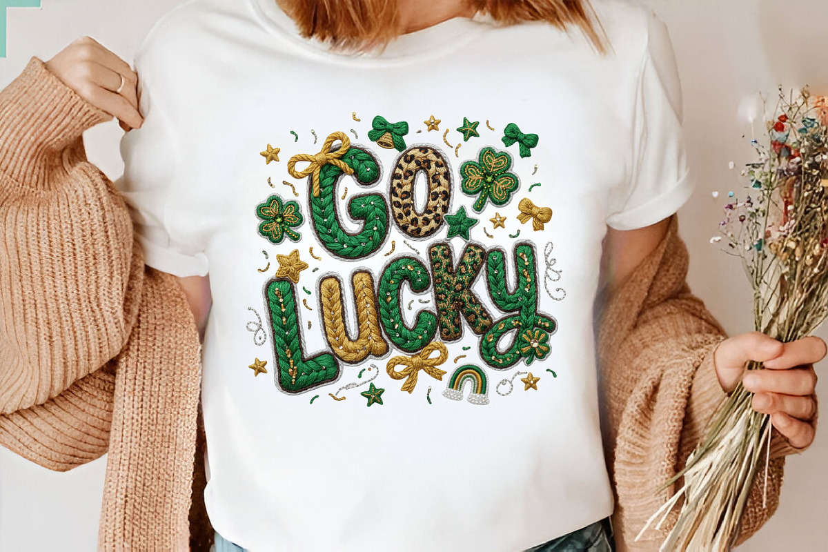 St Patricks Png Faux Yarn Go Lucky, an Illustration by Designking (Photo 4 of 6)