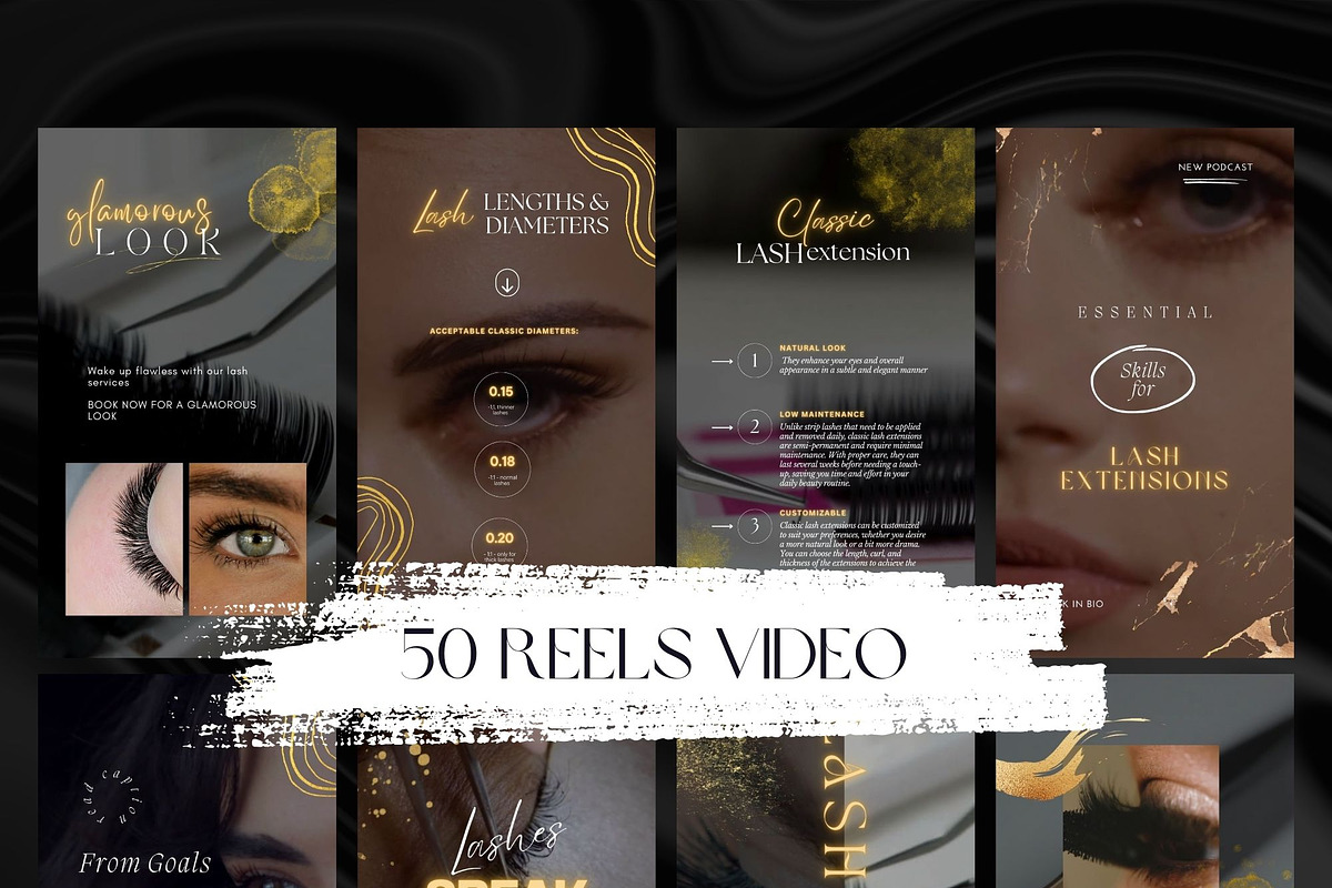 Lashes Instagram Video Reels, a Social Media Template by design4social (Photo 2 of 9)