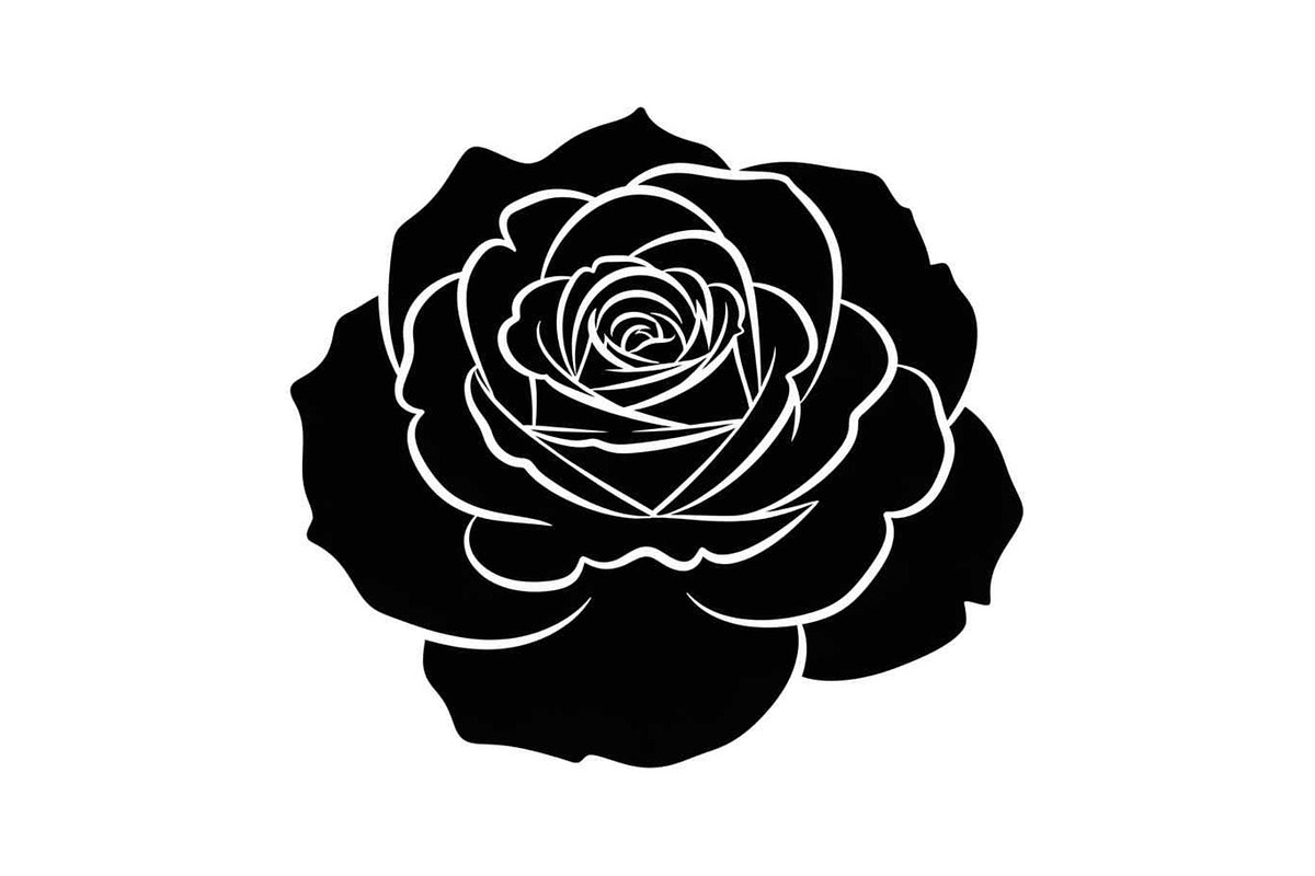 50 Black Rose Silhouette Vector Bund, an Illustration by Gaye Art (Photo 38 of 51)
