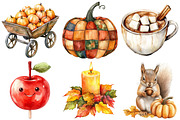 Adorable Halloween Fall Clipart, an Illustration by Pixels.Craft (Thumbnail 3 of 7)
