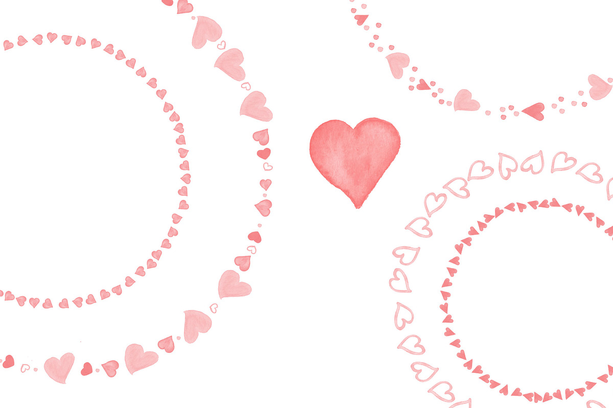 Watercolor love wreaths, an Illustration by Klipa Illustrations (Photo 2 of 4)