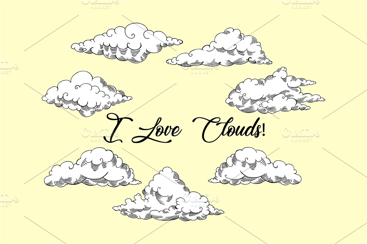 Clouds Clip Art, an Illustration by Nataliapiache (Photo 3 of 7)