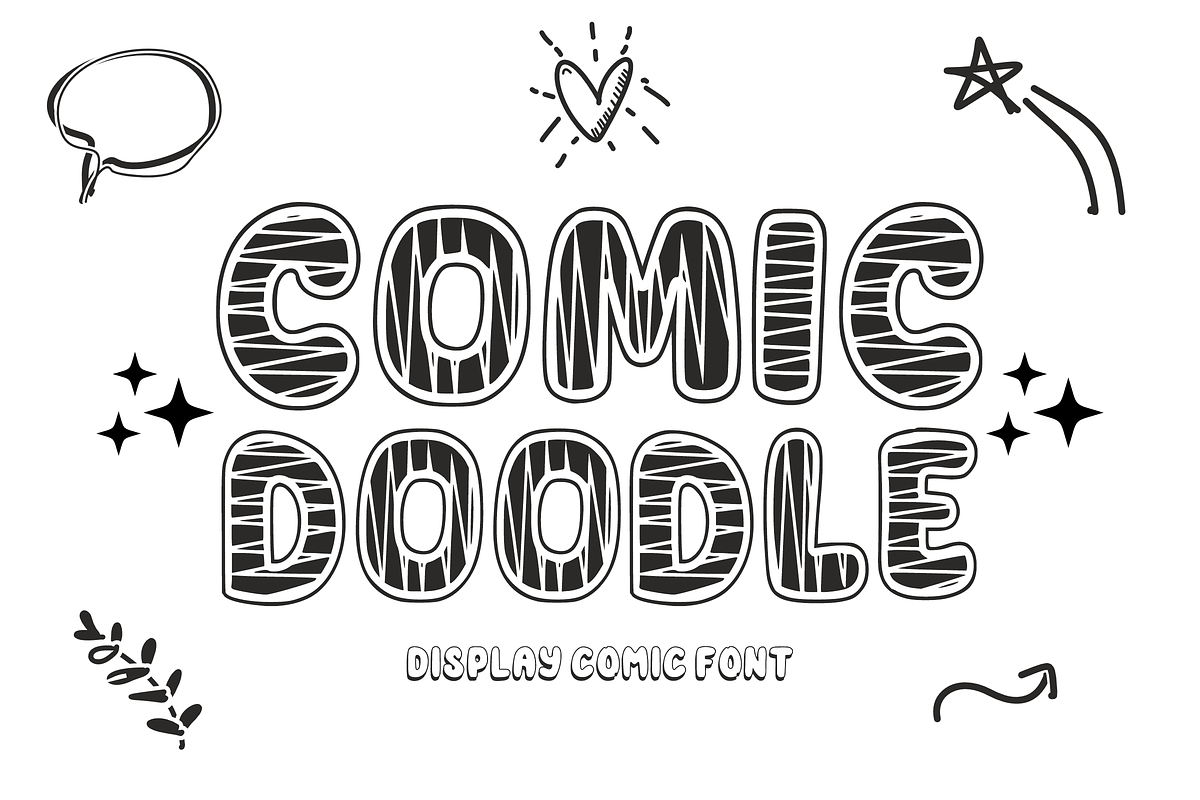 Cute Doodle - Playful Scribble Font, a Font by KiddoGlyphs Studio (Photo 2 of 3)