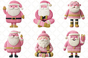 Crochet Christmas Santa Clipart, an Illustration by Black Bird Studio (Thumbnail 3 of 6)