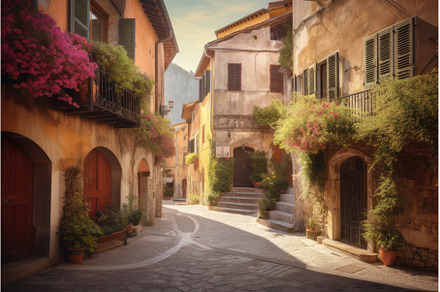 European street village stones, an Architecture Photo by Ylivdesign