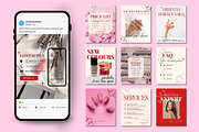 Nail Salon Social Media Templates, a Social Media Template by Anna Design Studio (Thumbnail 8 of 15)