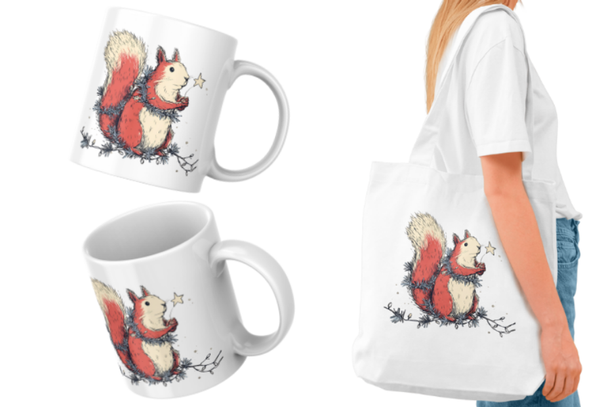 Cozy Christmas Squirrel Clipart, an Illustration by Markicha Art (Photo 4 of 6)
