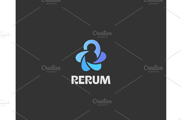 Abstract Logo From Colorful Shapes