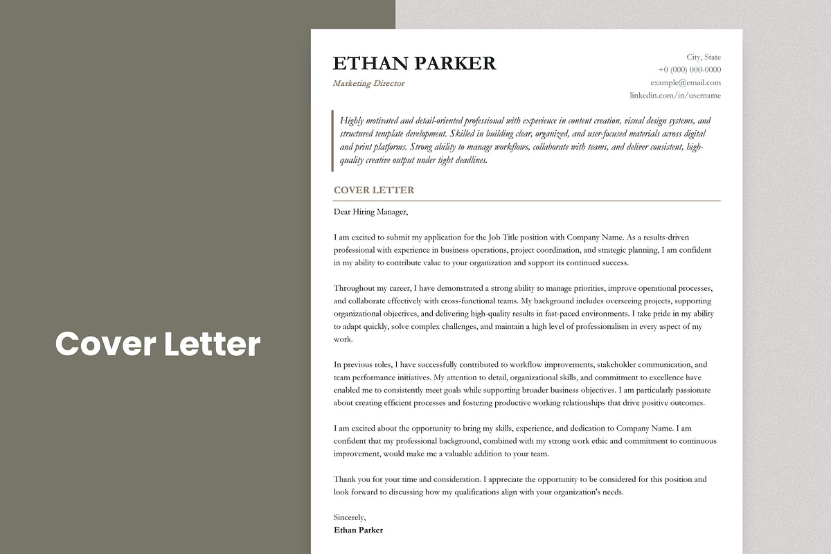ATS Resume / CV Template, a Resume Template by Anjum Ilyas (Photo 5 of 7)