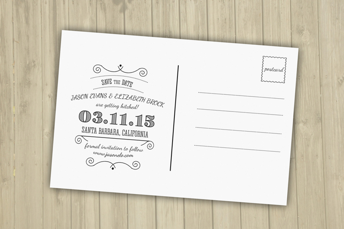 Save The Date Postcard Template-V06, an Invitation Template by Template Shop (Photo 2 of 2)