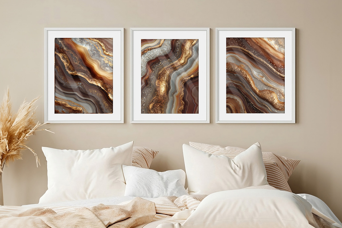 Golden Brown Agate Scrapbook Page, a Background Graphic by V Design Creator (Photo 6 of 12)