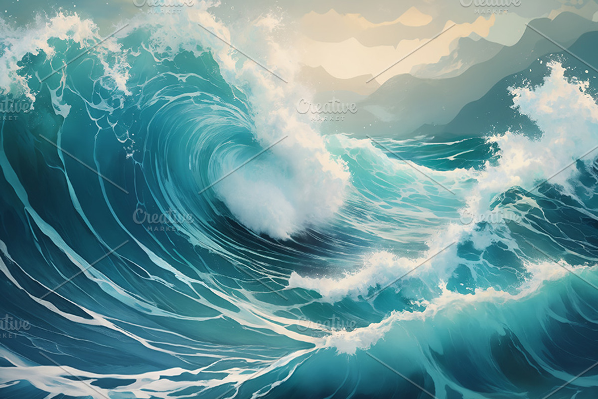 Ocean Waves, a Decorative Illustration by h.utomo (Photo 21 of 31)