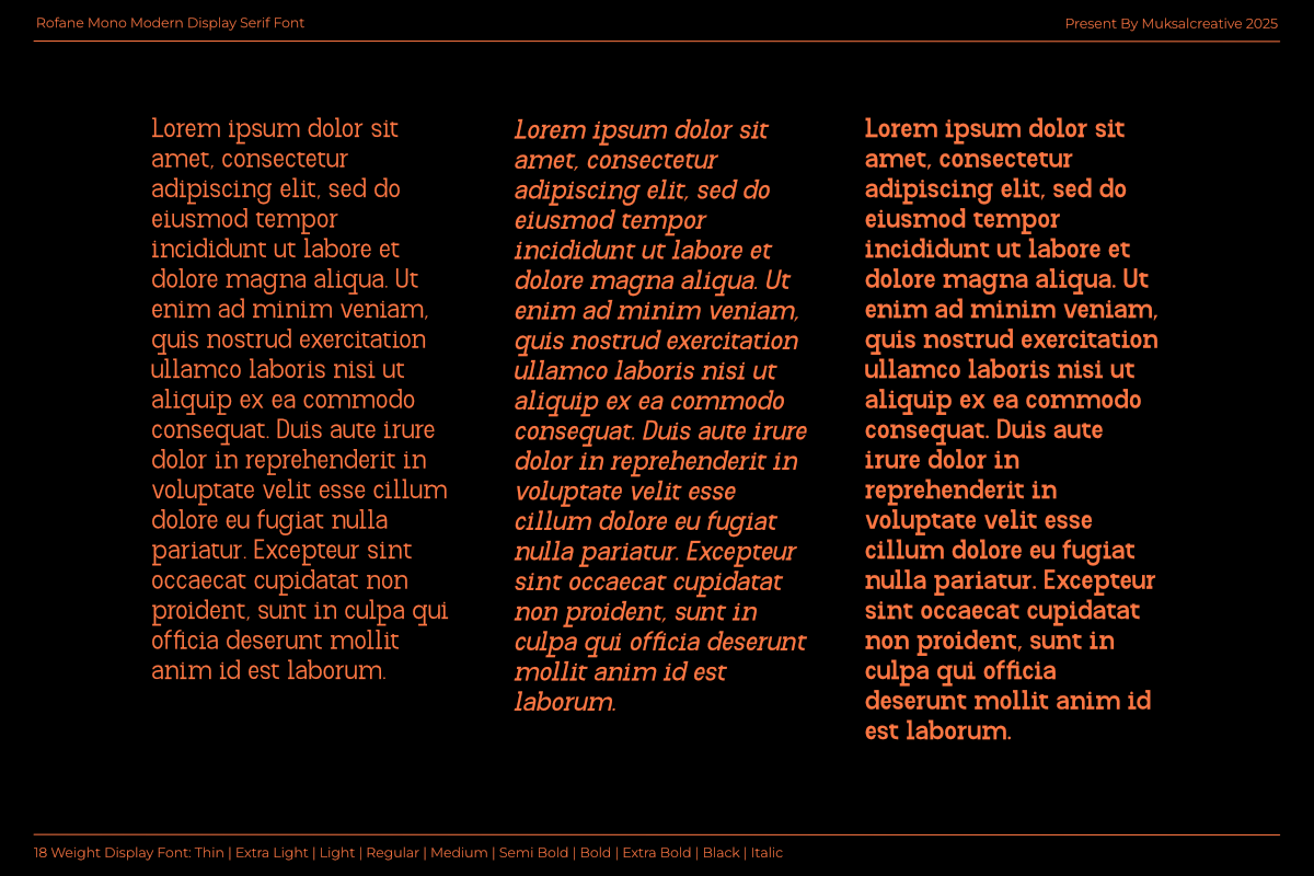 Rofane Mono, a Serif Font by Muksal Creative (Photo 2 of 13)