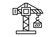 Crane Line Icon, an Outline Icon by Pexelpy (Thumbnail 2 of 2)