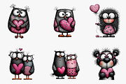 Valentine Animals Clipart, an Illustration by CreationArt (Thumbnail 5 of 6)