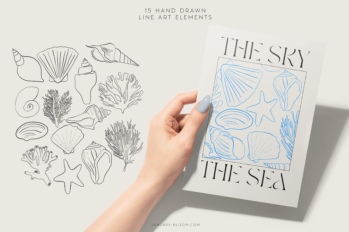 Beach, Sea & Gradient Poster Design, an Illustration by January Bloom (Photo 5 of 14)