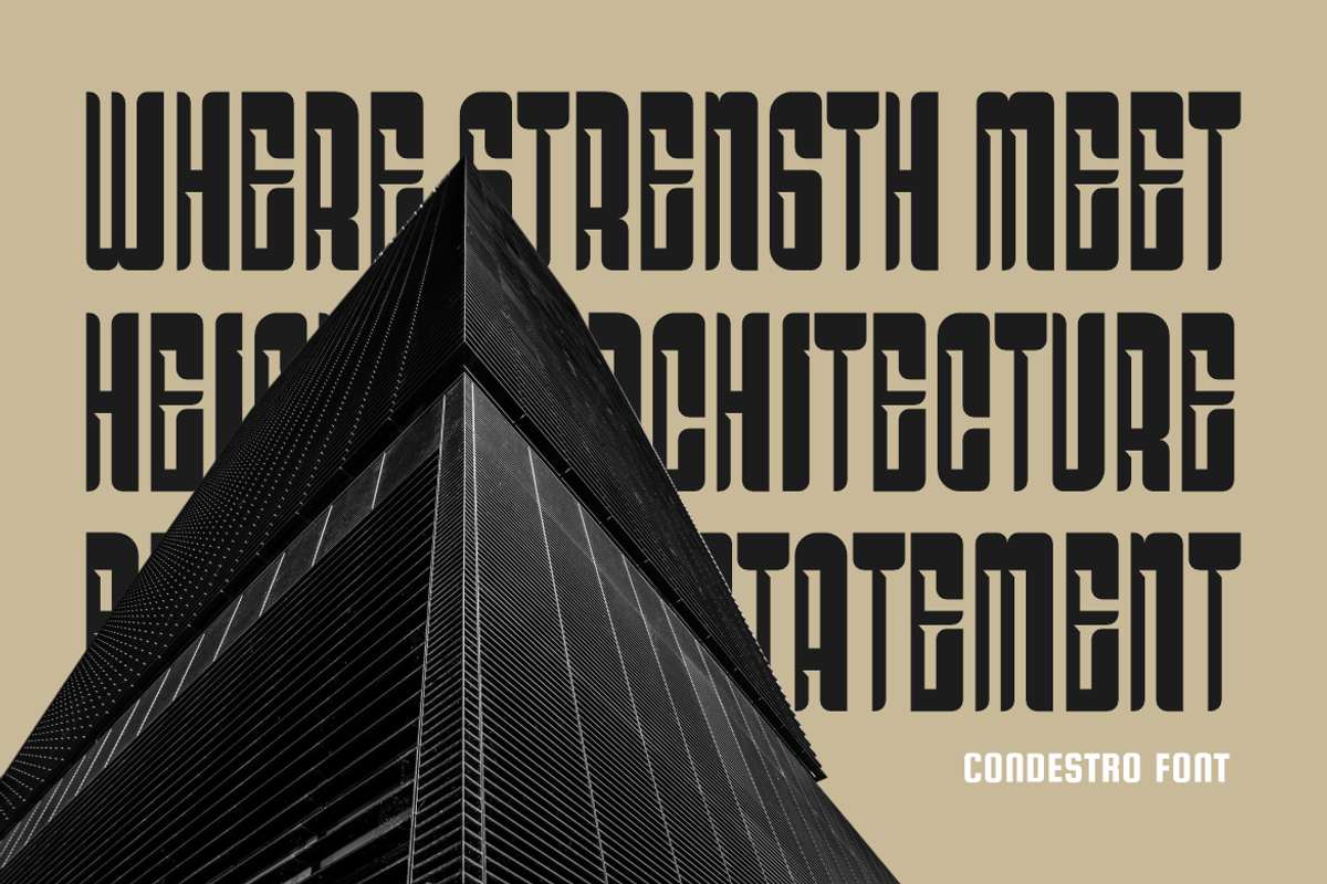 Condestro Bold Condensed Font, a Font by PutraCetol Studio (Photo 3 of 5)