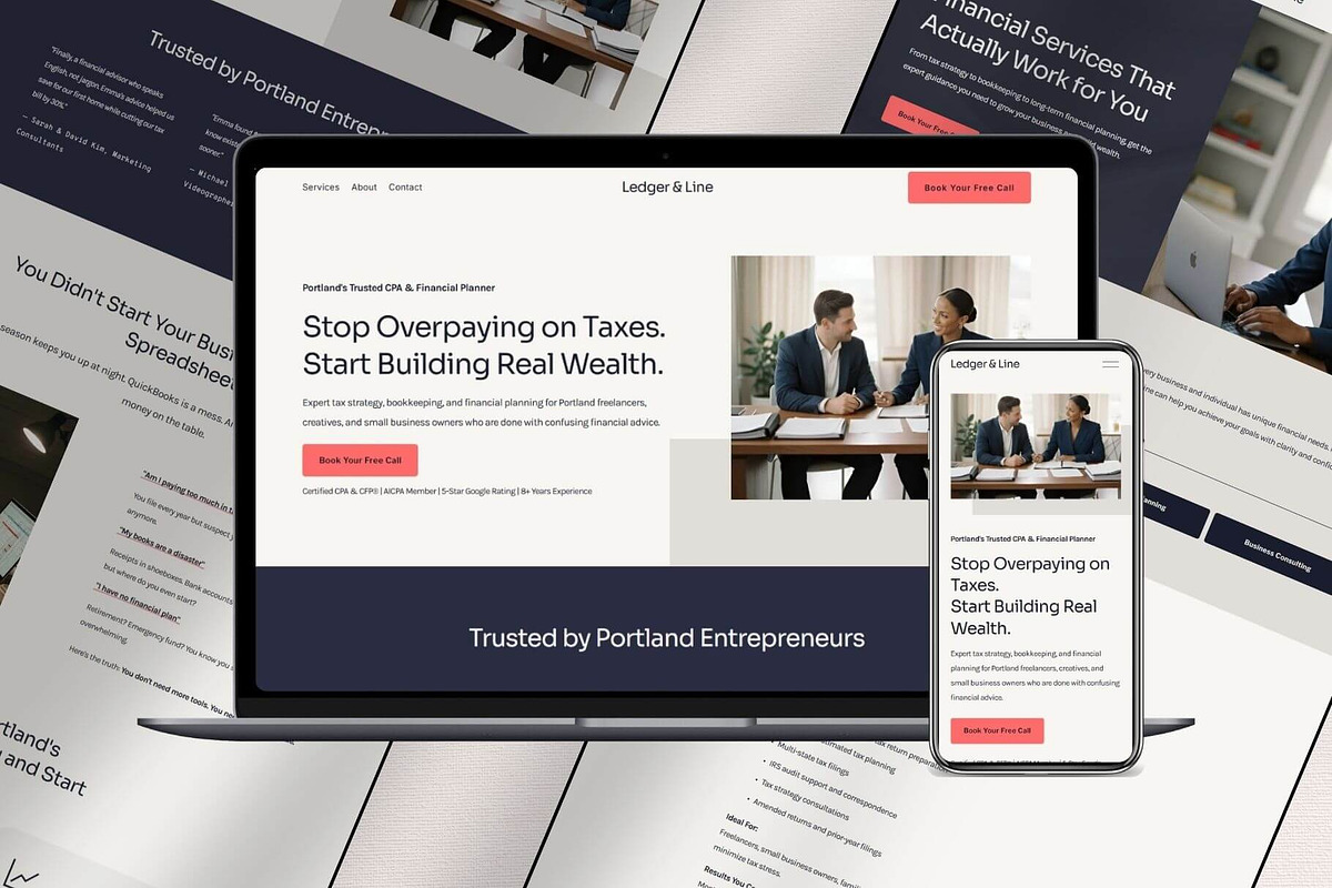 Accountant Website Template, a Squarespace Template by Pretty Boss Designs (Photo 1 of 6)