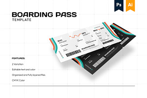 Boarding Pass - Mondok 3, a Print Template by Themes Awesome