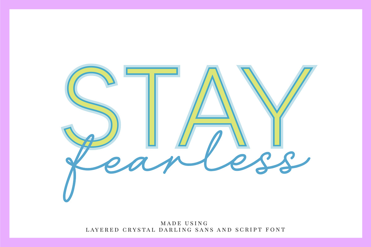 Crystal Darling Sans and Script Duo, a Script Font by theinkaffair (Photo 8 of 13)