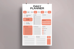 Daily Planner Template, a Stationery Template by MightyDesign