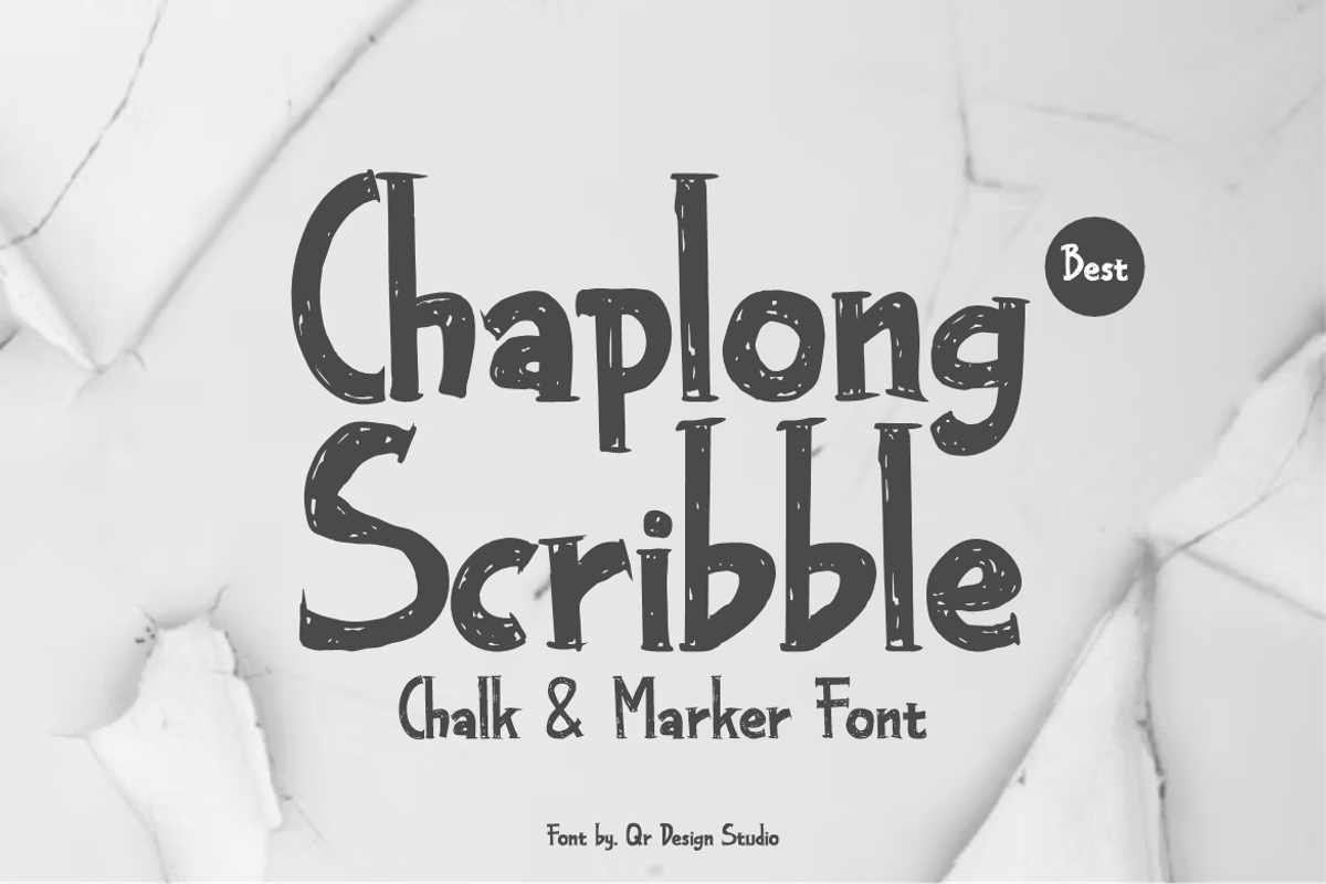 Chaplong Scribble - Marker Font, a Handwritten Font by QR Design Studio (Photo 1 of 7)