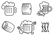 Beer and alcohol symbols, an Outline Icon by Vector Tradition (Thumbnail 1 of 3)