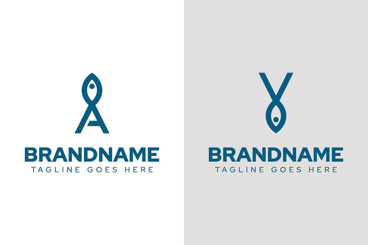Letter A and Y Fish Logo Set, a Branding & Logo Template by Pray Art Design Studio