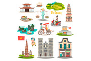 Vietnam map and Vietnam set art, an Object Graphic by Rimma (Thumbnail 2 of 4)