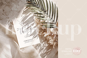 Wedding invitation mockup, a Product Mockup by MoMockups