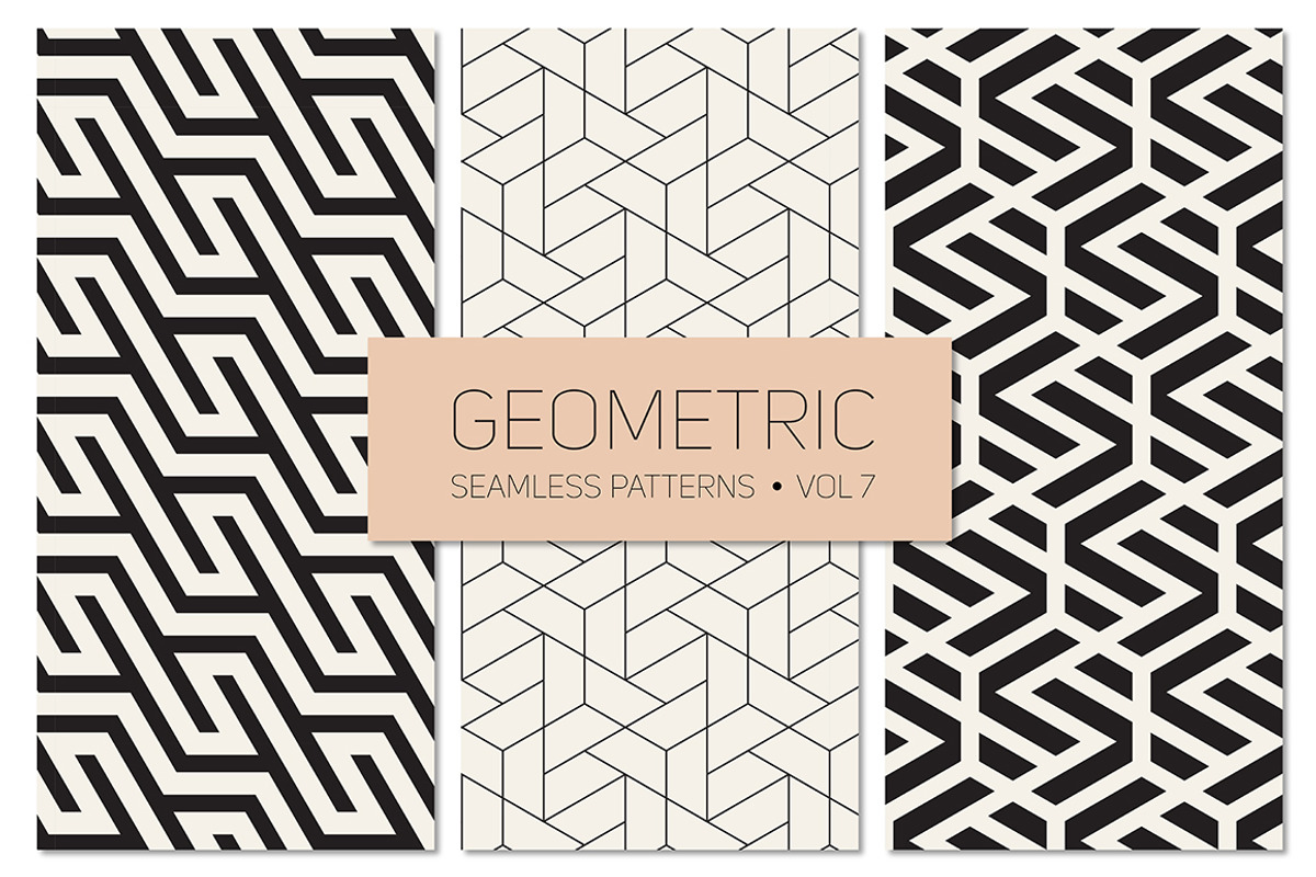 Geometric Seamless Patterns Set 7, a Pattern Graphic by Curly_Pat (Photo 1 of 5)