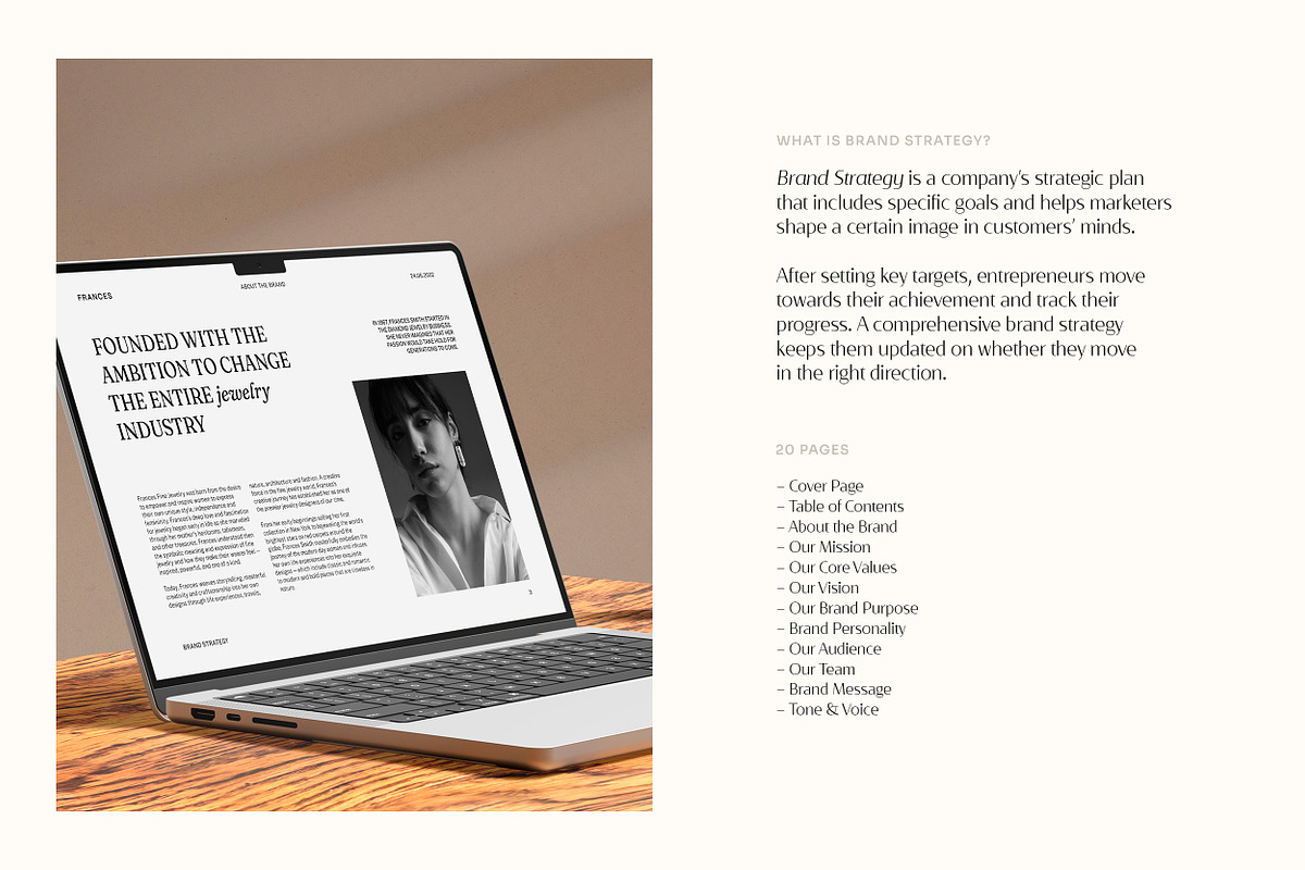 FRANCES / Brand Strategy, a Brochure Template by Studio Dara (Photo 3 of 19)