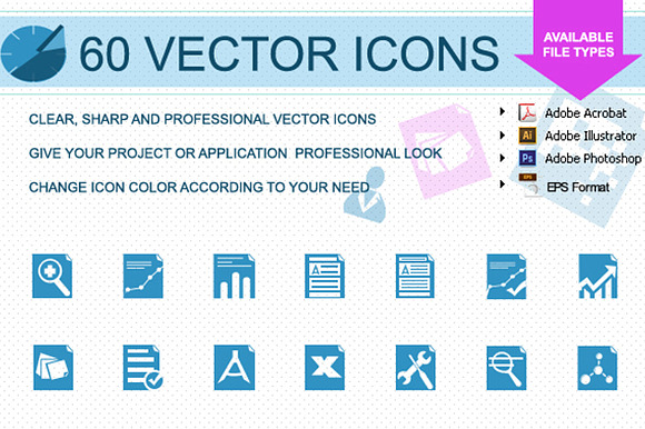 60 Flat Style Icons For Business