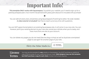 Squarespace Website Template Linen