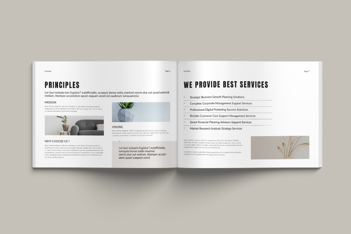 Portfolio Landscape Templates, a Brochure Template by Pixelpick (Photo 4 of 9)