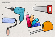 Set of tools for repair, an Object Illustration by LOKSKIH (Thumbnail 4 of 4)
