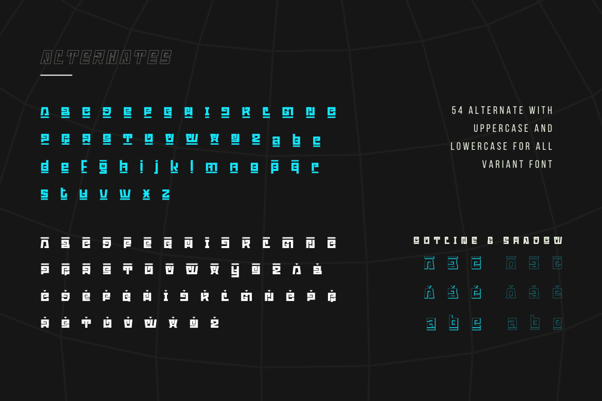 Abodin | Futuristic Font, a Font by twinstd (Photo 10 of 13)