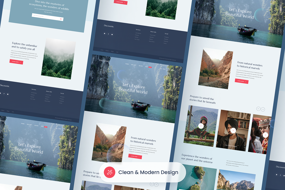 Discoverin - Discover World Website, a Landing Page Template by SLAB! Design (Photo 4 of 4)