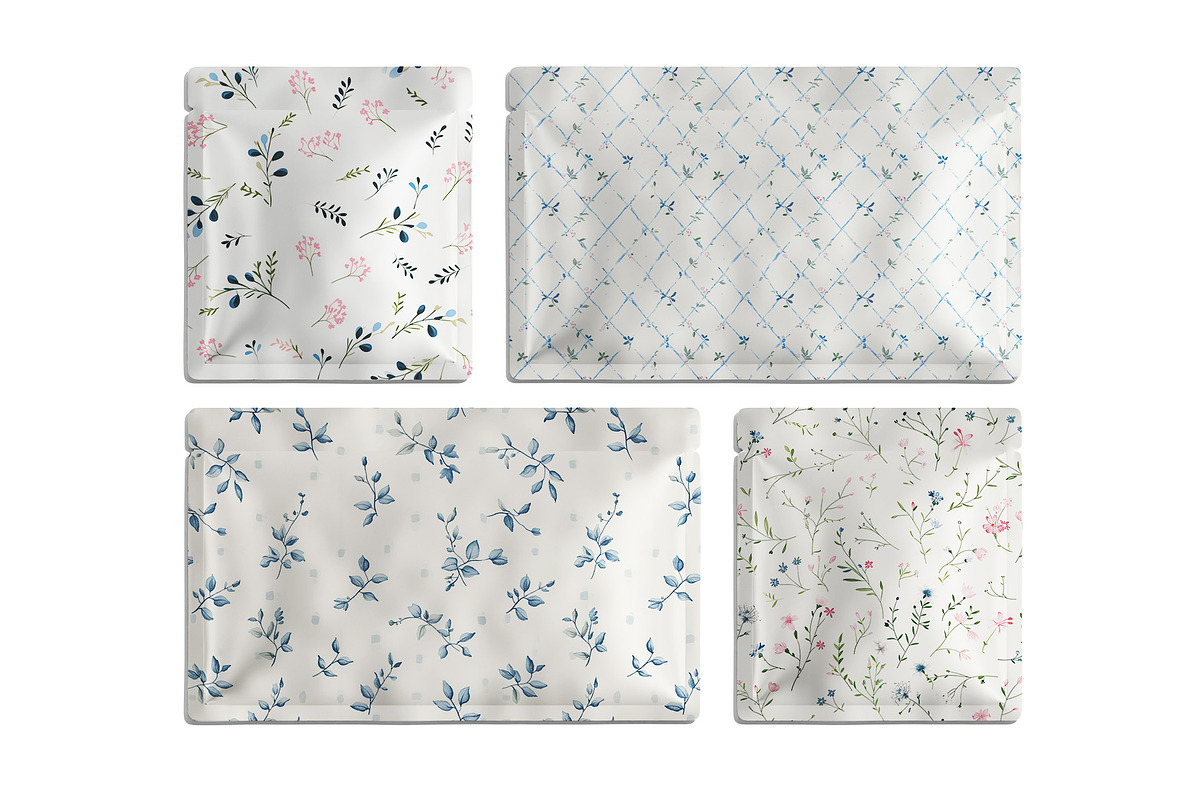 6 Seamless Pattern: Blue Floral, a Pattern Graphic by StudioCitra (Photo 2 of 10)