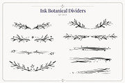 Ink Botanical Elements Vector Set, an Object Graphic by Christine Krahl (Thumbnail 8 of 12)