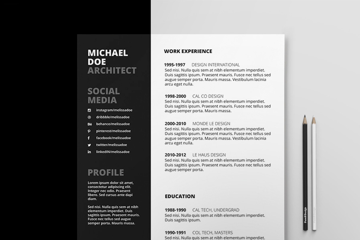 Resume/CV Template VII, a Resume Template by Print Forge (Photo 1 of 4)